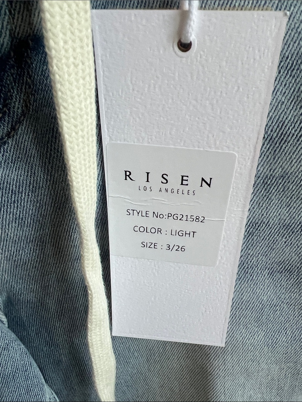risen Light Blue Wide-Leg Jeans with White Side Stripe 3/26 - Picture 8 of 11